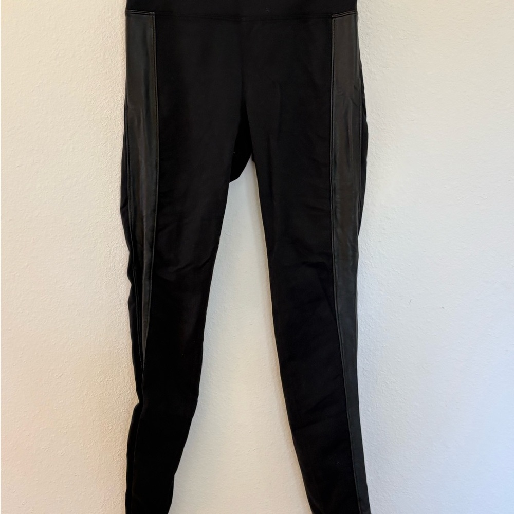 Athleta Black Leggings with Side Detail